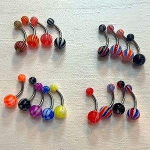 17 pack Belly Button / Naval Rings assorted